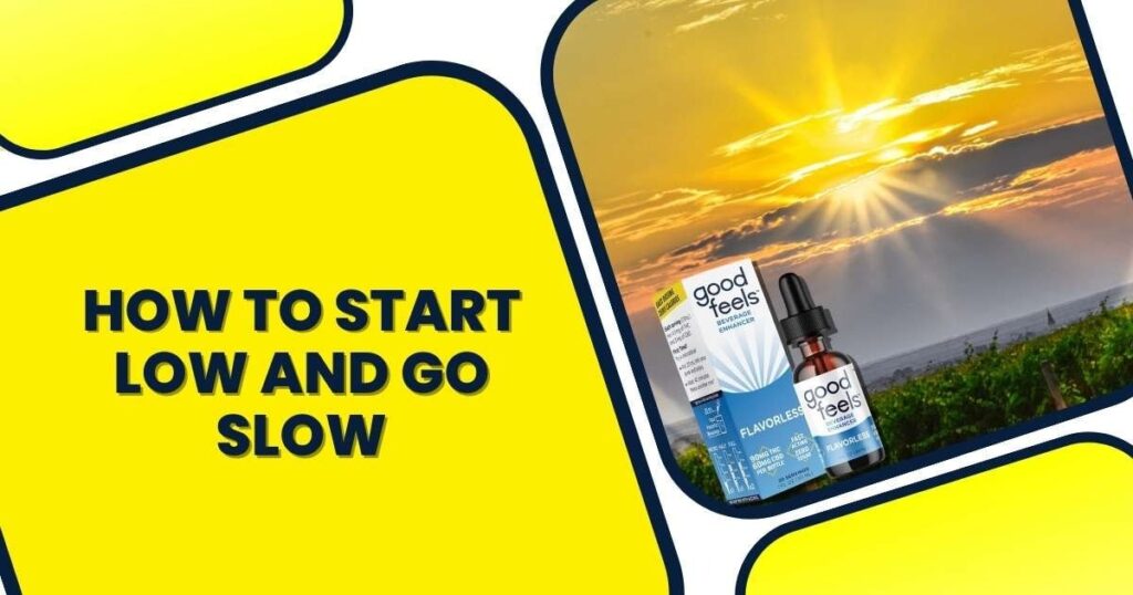 Good Feels Flavorless beverage enhancer with the  sun and clouds view background