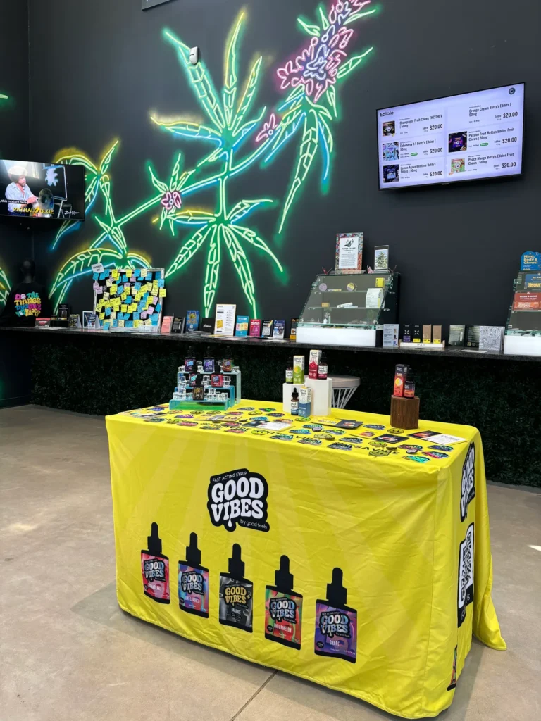 Welcoming retail display featuring fast-acting syrup and Watermelon at Collective Premium Cannabis – Billerica.