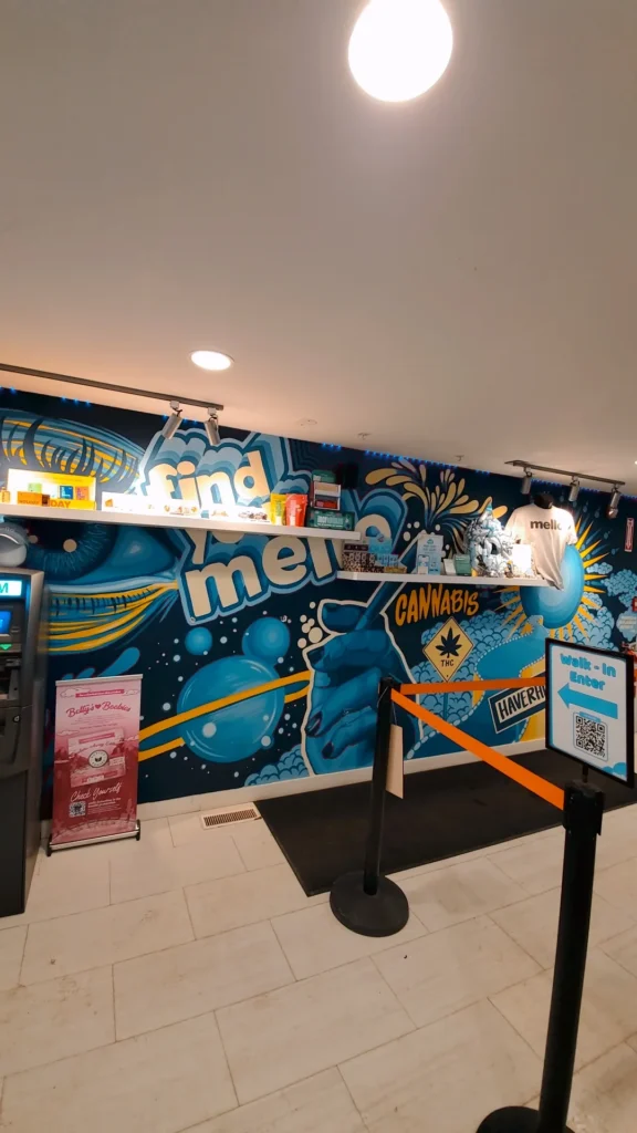 A retail sign anchoring the display at Mello - Haverhill.