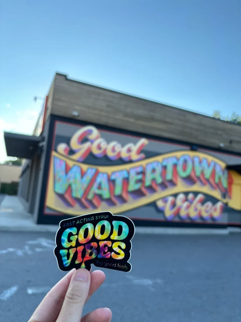 Colorful storefront scene featuring fast-acting syrup at Ethos Cannabis (Medical) – Watertown.