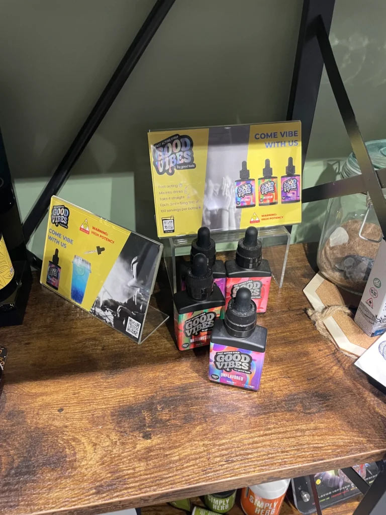 Warm retail display featuring Come Vibe at Dutchess Cannabis – Framingham.