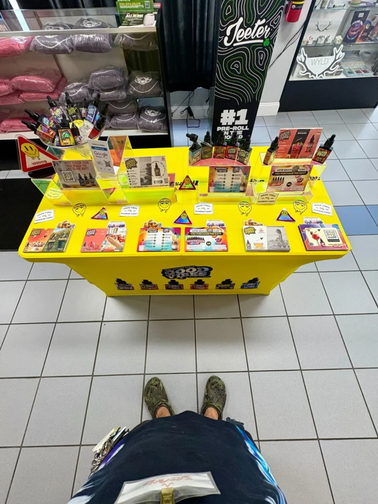Retail display photographed inside Fyre Ants – Easthampton.