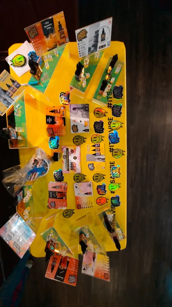 A retail display arranged across the counter at NETA - Brookline.