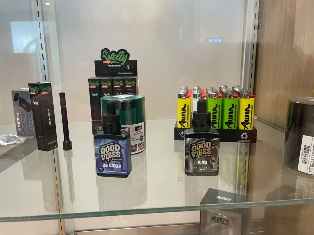 Polished retail display featuring fast-acting syrup and Balance at Aura – Fall River.