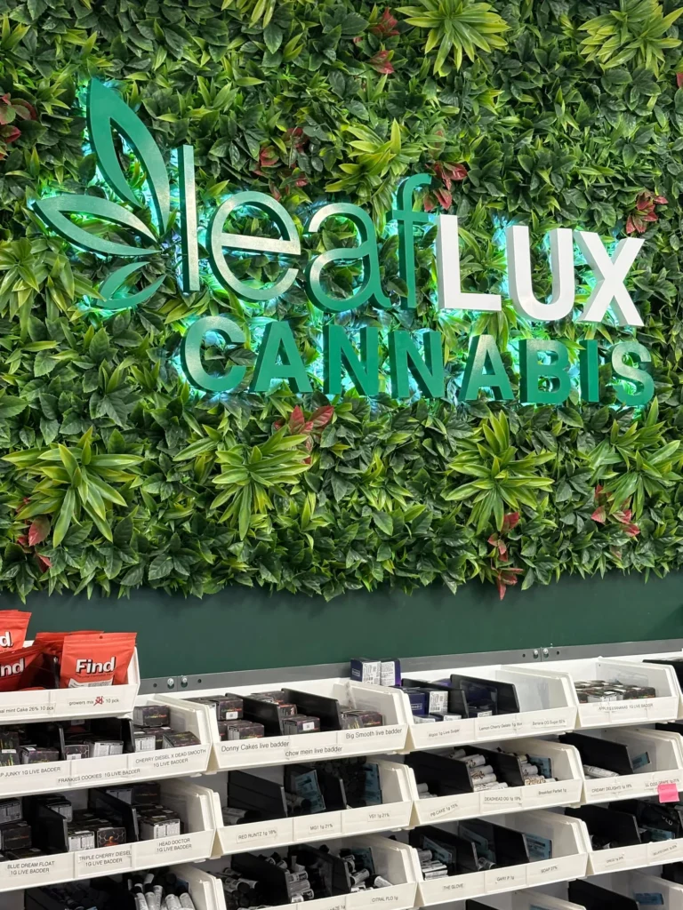 A retail display captured in the store at Leaflux - Holyoke.