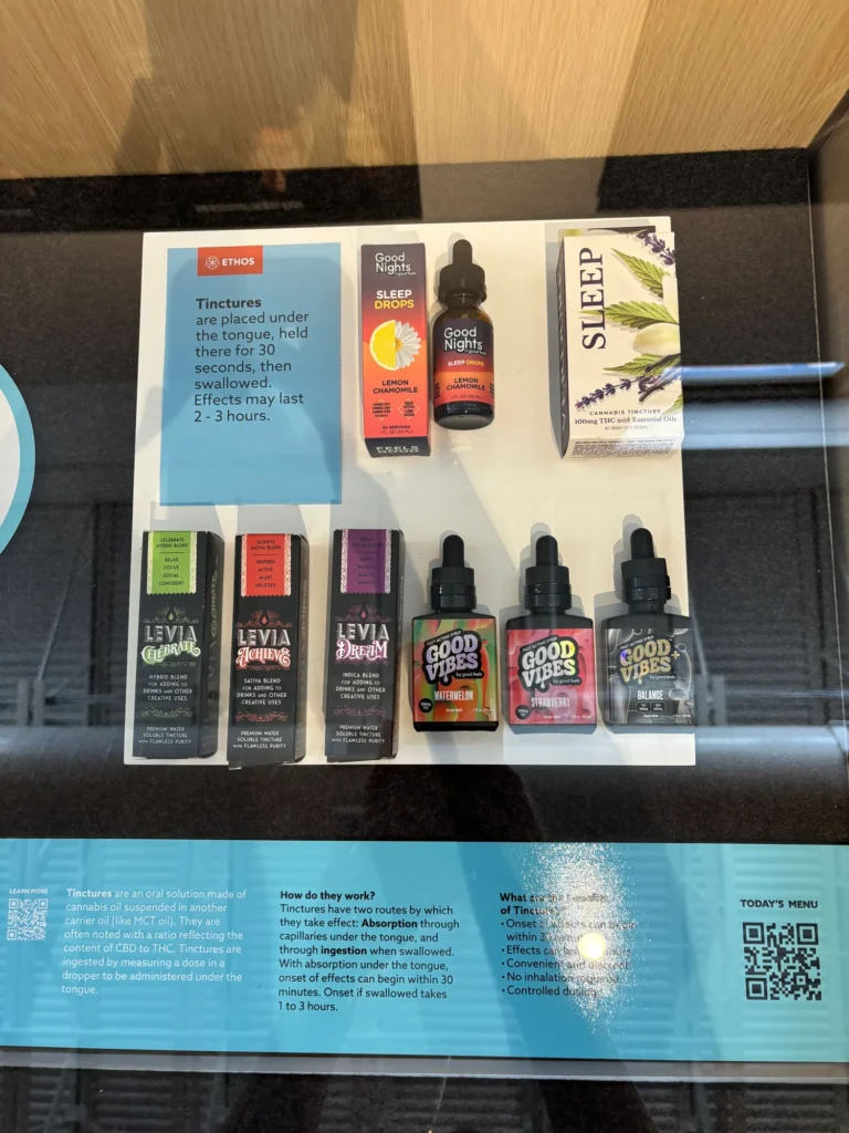 Polished retail display featuring sleep drops and Balance at Ethos Dorchester.