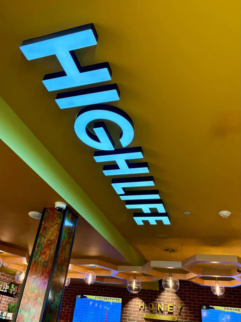 A retail sign anchoring the display at Honey - Northampton.
