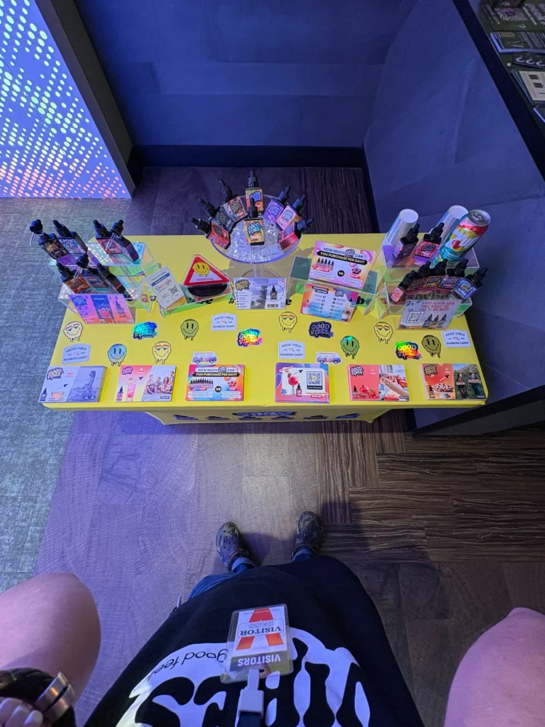 A retail display arranged across the counter at Honey - Northampton.