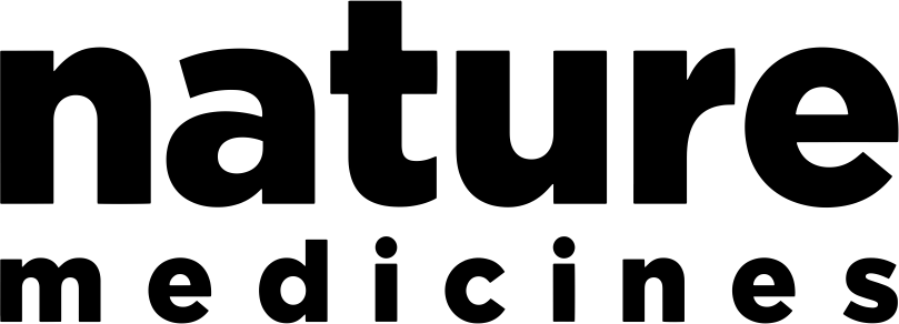 Nature Medicine logo: bold black wordmark with 'nature' on top and 'medicines' in smaller letters beneath.