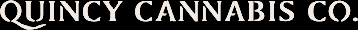 Quincy Cannabis Co. logo in serif font