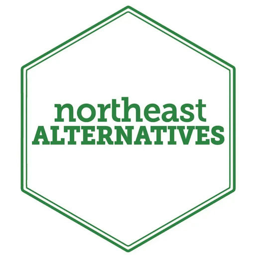 Logo for Northeast Alternatives: green hexagonal border surrounding bold text 'northeast alternatives'.