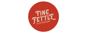 Red circular logo with the words 'Fine Fettle Dispensary' in cream lettering.