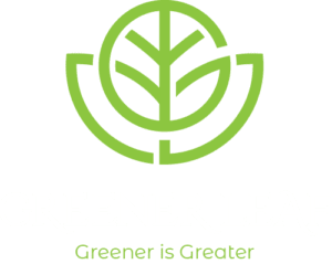 Greener Leaf logo: circular leaf emblem above the brand name 'GREENER LEAF' with the tagline 'Greener is Greater' beneath.