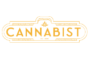 Cannabist logo: orange wordmark 'CANNABIST' with a decorative rounded border and star accents.