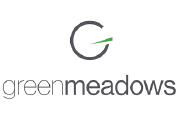 Green Meadows logo: circular gray ring with a green arc above the word ‘greenmeadows’