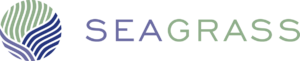 SEAGRASS logo: round emblem with green and blue wavy lines beside the multicolor word SEAGRASS.