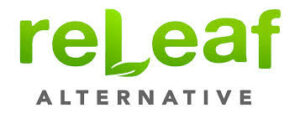 Logo: green 'releaf' wordmark with a leaf-shaped 'l' and gray 'ALTERNATIVE' tagline beneath.