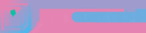 Abstract gradient banner with pink, purple, and blue geometric shapes and a teal heart-like mark on the left, conveying playful creativity.