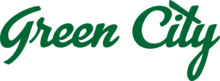 Green City brand logo in teal cursive script.