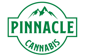 Pinnacle Cannabis logo with green mountains above the word PINNACLE inside a circular badge.