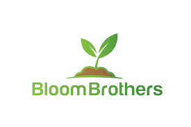 Bloom Brothers logo featuring a sprouting seedling rising from soil with the green 'Bloom Brothers' text.