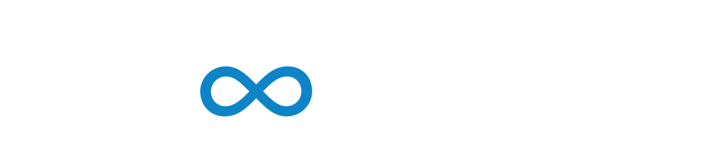 In Good Health logo with a blue infinity symbol replacing the two o's in 'Good'.